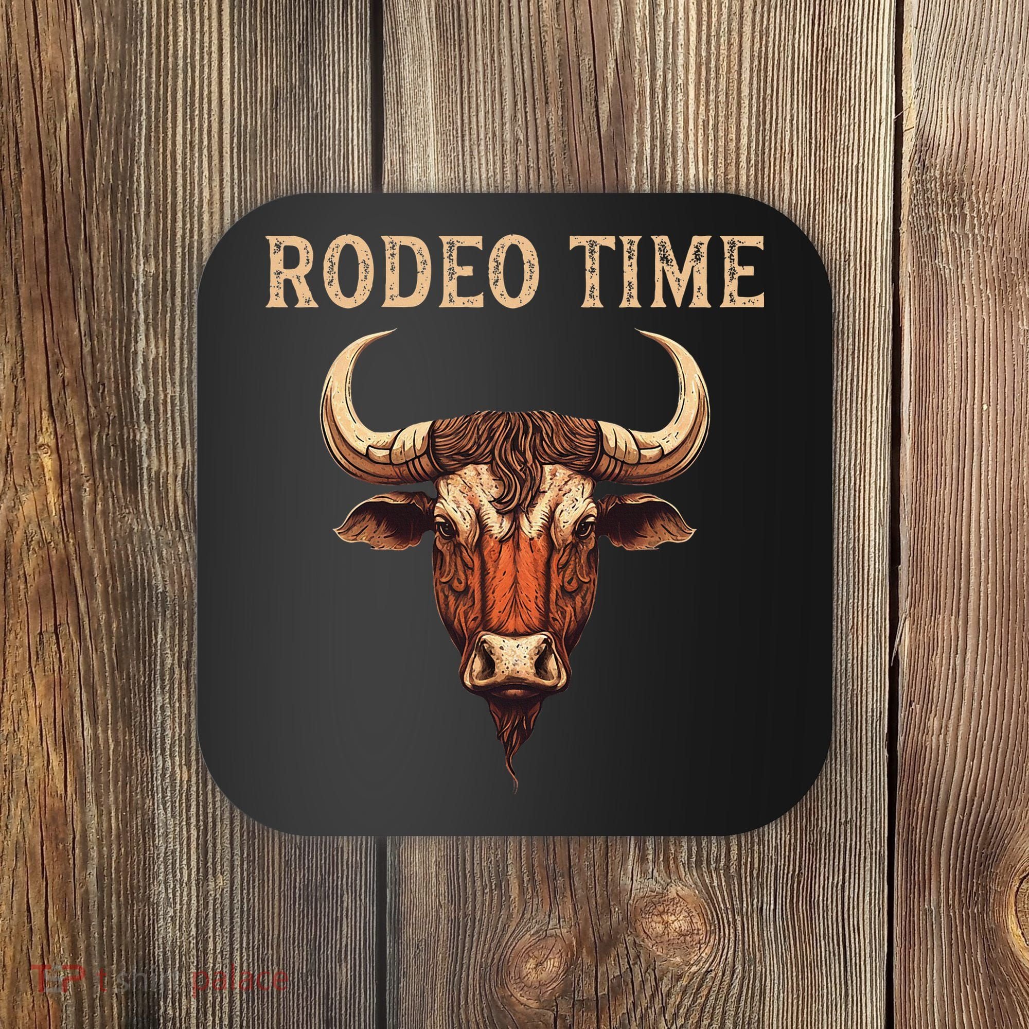 Rodeo Time Bull Riding Cowboy Bull Rider Rodeo Time Coaster