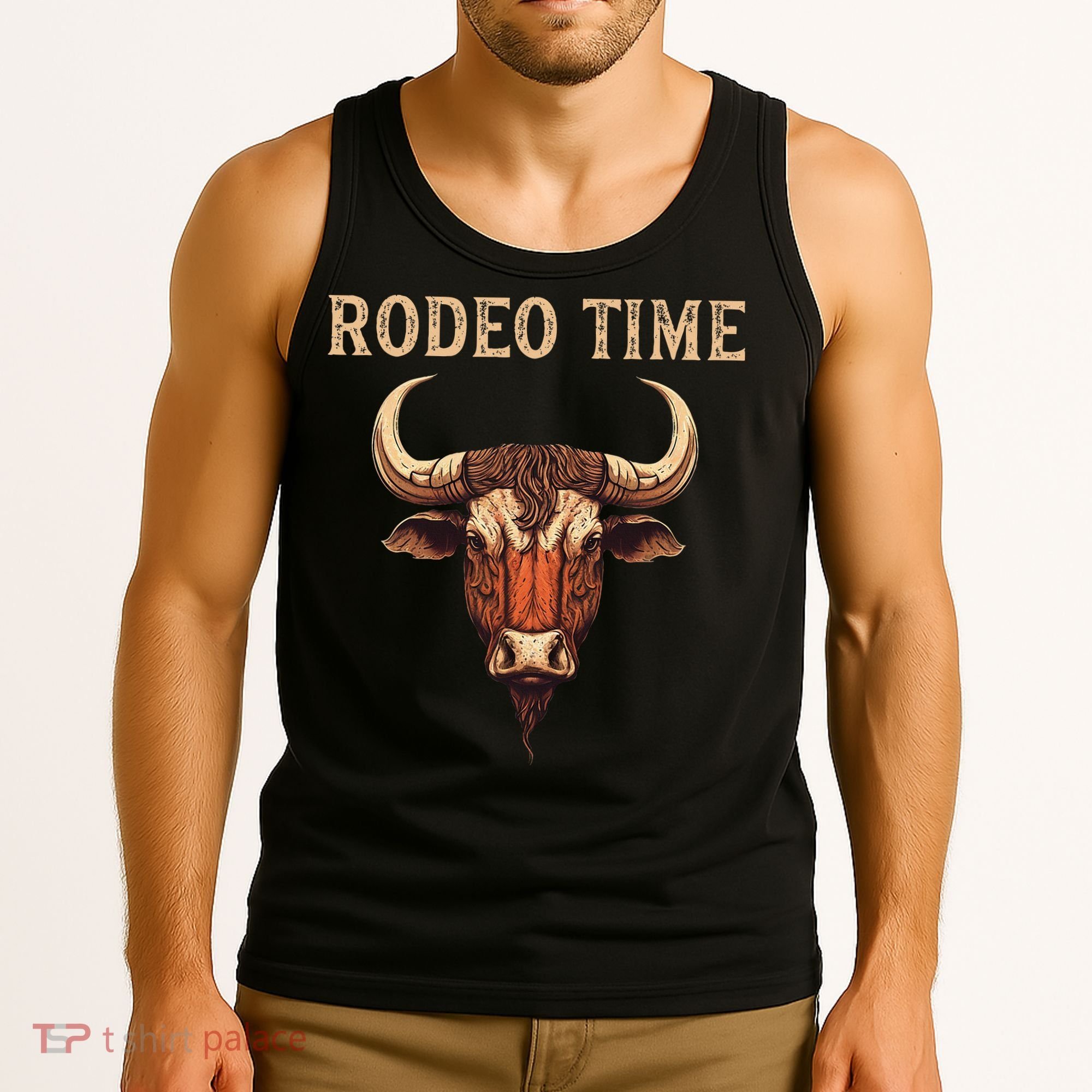 Rodeo Time Bull Riding Cowboy Bull Rider Rodeo Time Tank Top