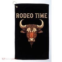 Rodeo Time Bull Riding Cowboy Bull Rider Rodeo Time Golf Towel thumb 0