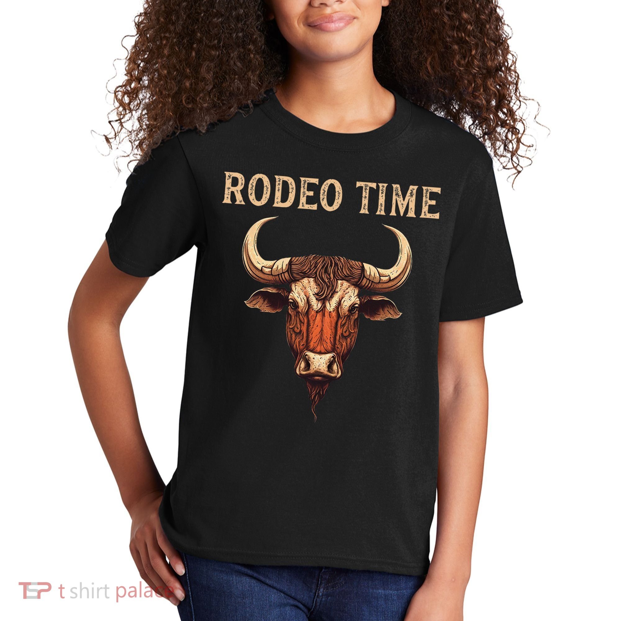 Rodeo Time Bull Riding Cowboy Bull Rider Rodeo Time Kids T-Shirt