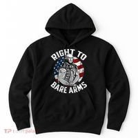 Right To Bare Arms 4th Of July Gym George Washington Hoodie thumb 0