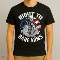 Right To Bare Arms 4th Of July Gym George Washington T-Shirt thumb 3