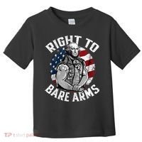 Right To Bare Arms 4th Of July Gym George Washington Toddler T-Shirt thumb 0