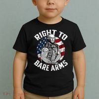Right To Bare Arms 4th Of July Gym George Washington Toddler T-Shirt thumb 2