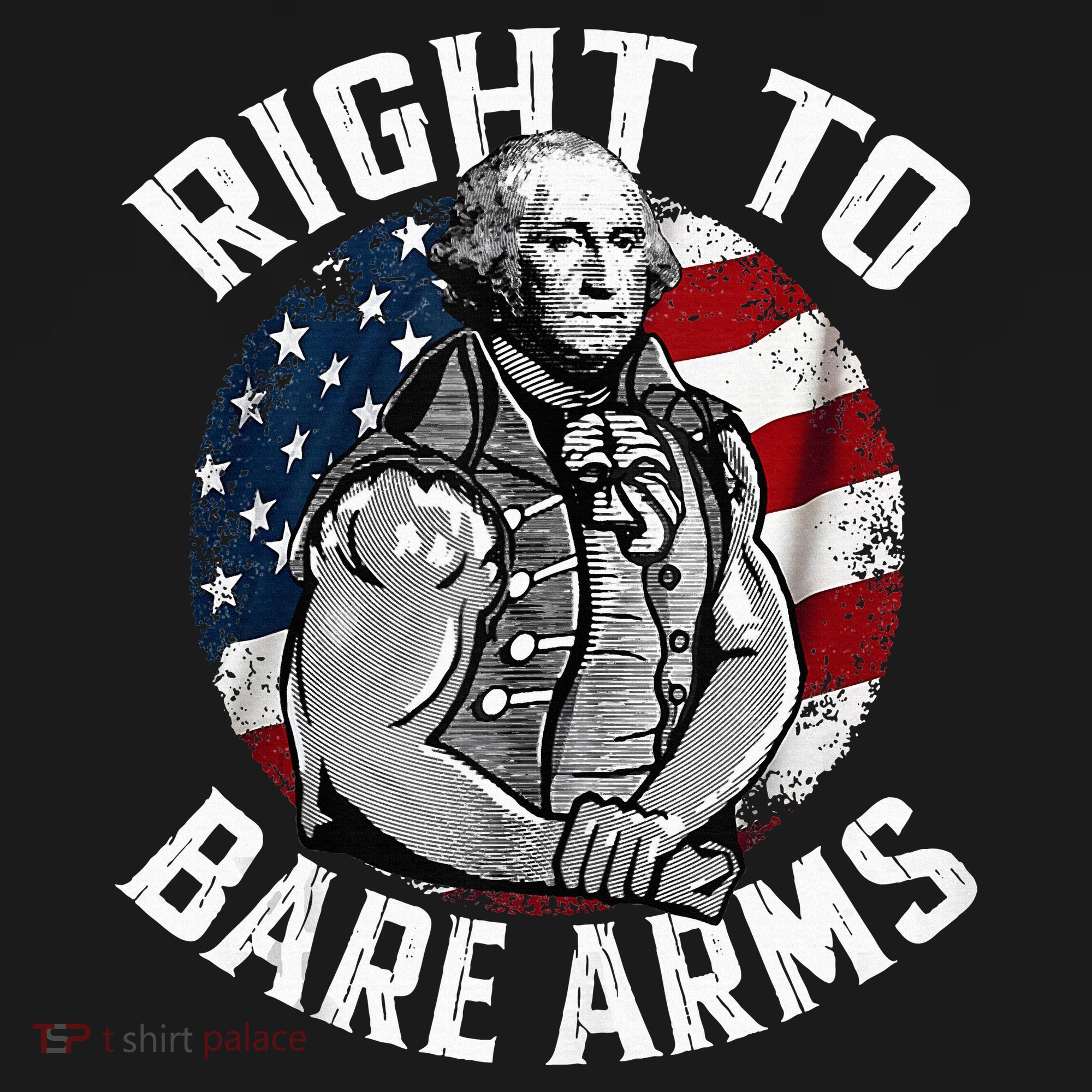 Right To Bare Arms 4th Of July Gym George Washington Toddler T-Shirt