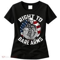 Right To Bare Arms 4th Of July Gym George Washington Women's T-Shirt thumb 0