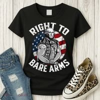 Right To Bare Arms 4th Of July Gym George Washington Women's T-Shirt thumb 3