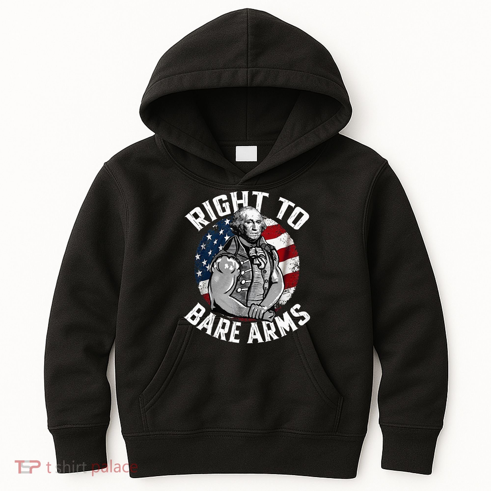 Right To Bare Arms 4th Of July Gym George Washington Kids Hoodie