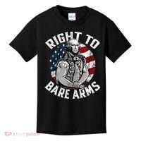 Right To Bare Arms 4th Of July Gym George Washington Kids T-Shirt thumb 0