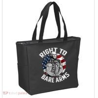 Right To Bare Arms 4th Of July Gym George Washington Tote Bag thumb 2