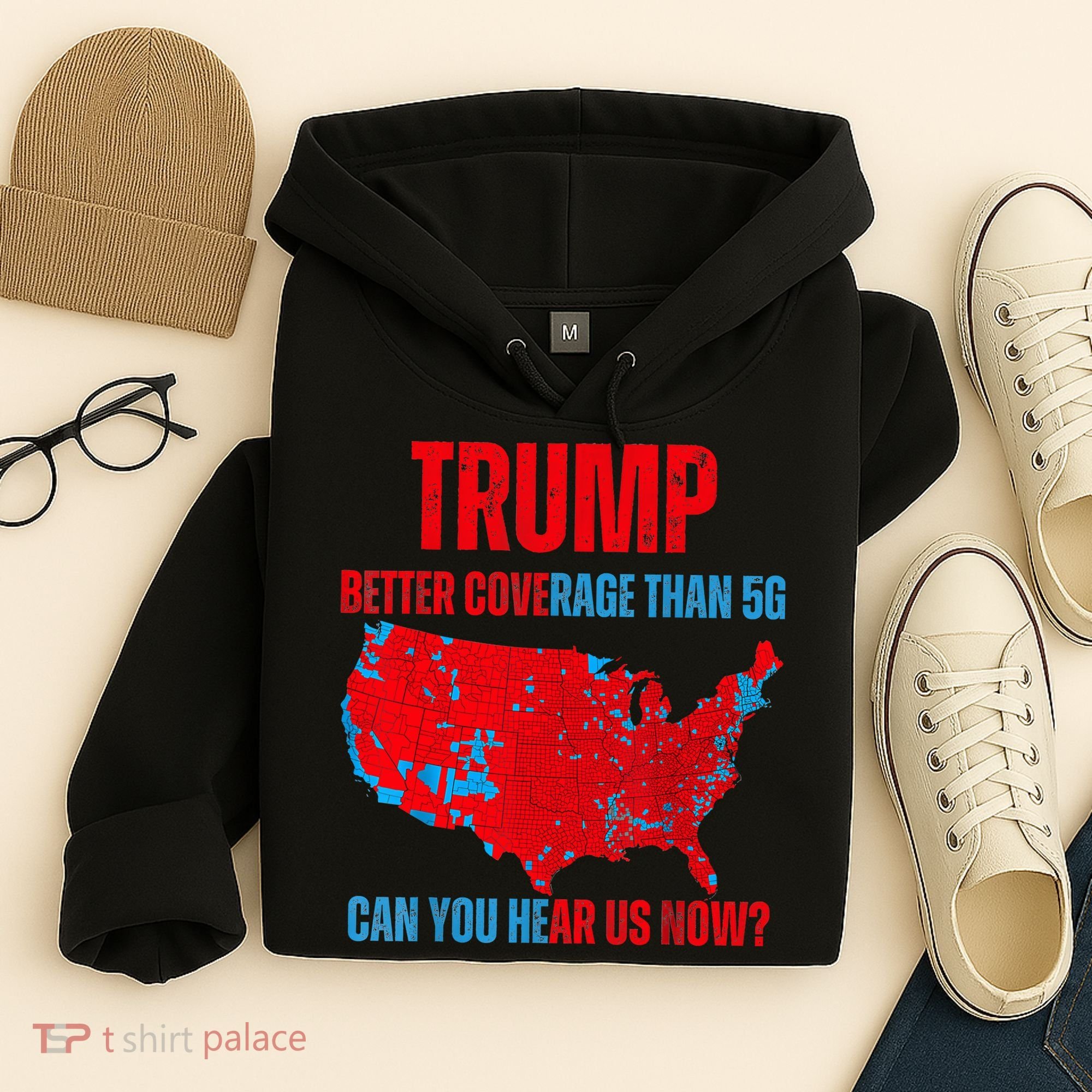 Retro Trump Better Coverage Than 5g Can You Hear Us Now Hoodie