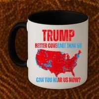 Retro Trump Better Coverage Than 5g Can You Hear Us Now Coffee Mug thumb 2