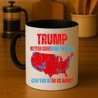 Retro Trump Better Coverage Than 5g Can You Hear Us Now Coffee Mug thumb 4