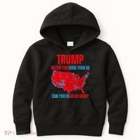 Retro Trump Better Coverage Than 5g Can You Hear Us Now Kids Hoodie thumb 0