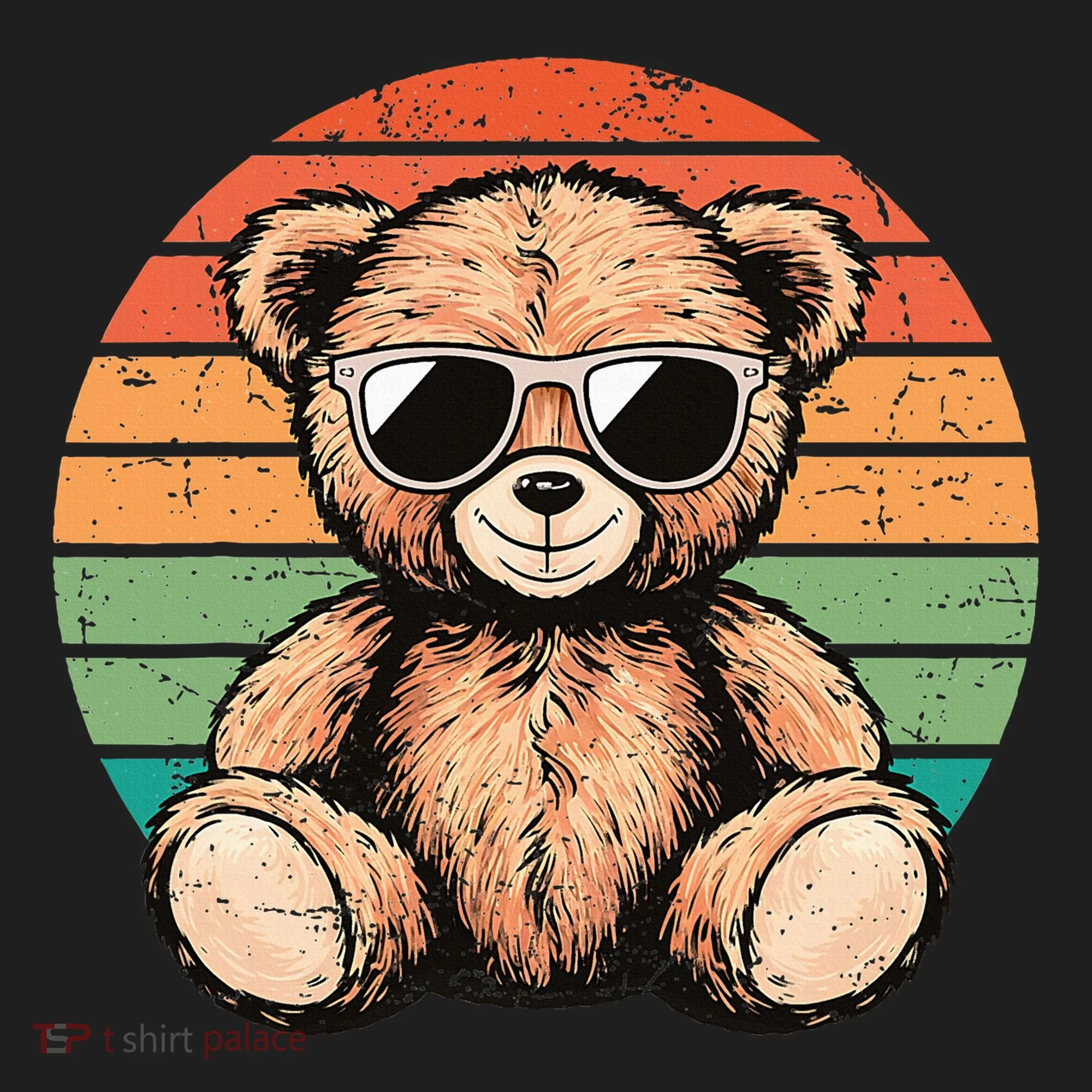 Retro Teddy Bear Casual Cute Women's Sweatshirt
