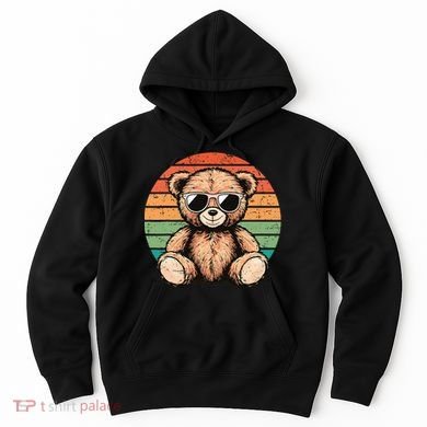 Retro Teddy Bear Casual Cute Hoodie