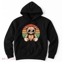 Retro Teddy Bear Casual Cute Hoodie thumb 0