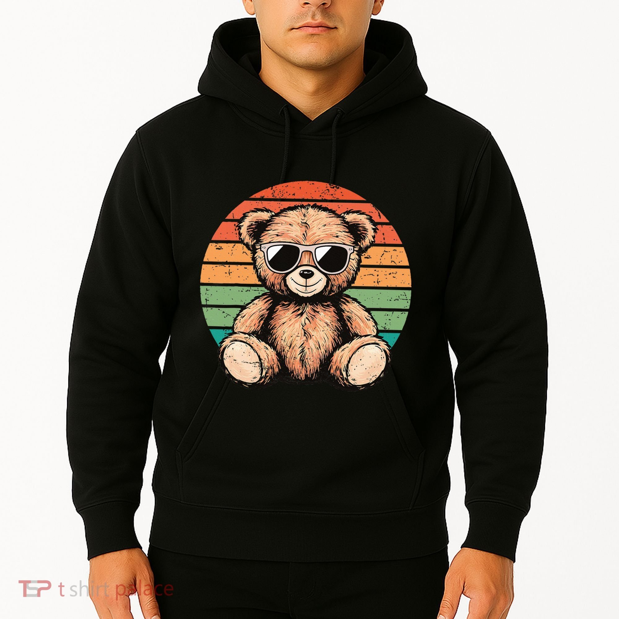 Retro Teddy Bear Casual Cute Hoodie
