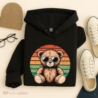 Retro Teddy Bear Casual Cute Hoodie thumb 4