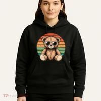 Retro Teddy Bear Casual Cute Hoodie thumb 5