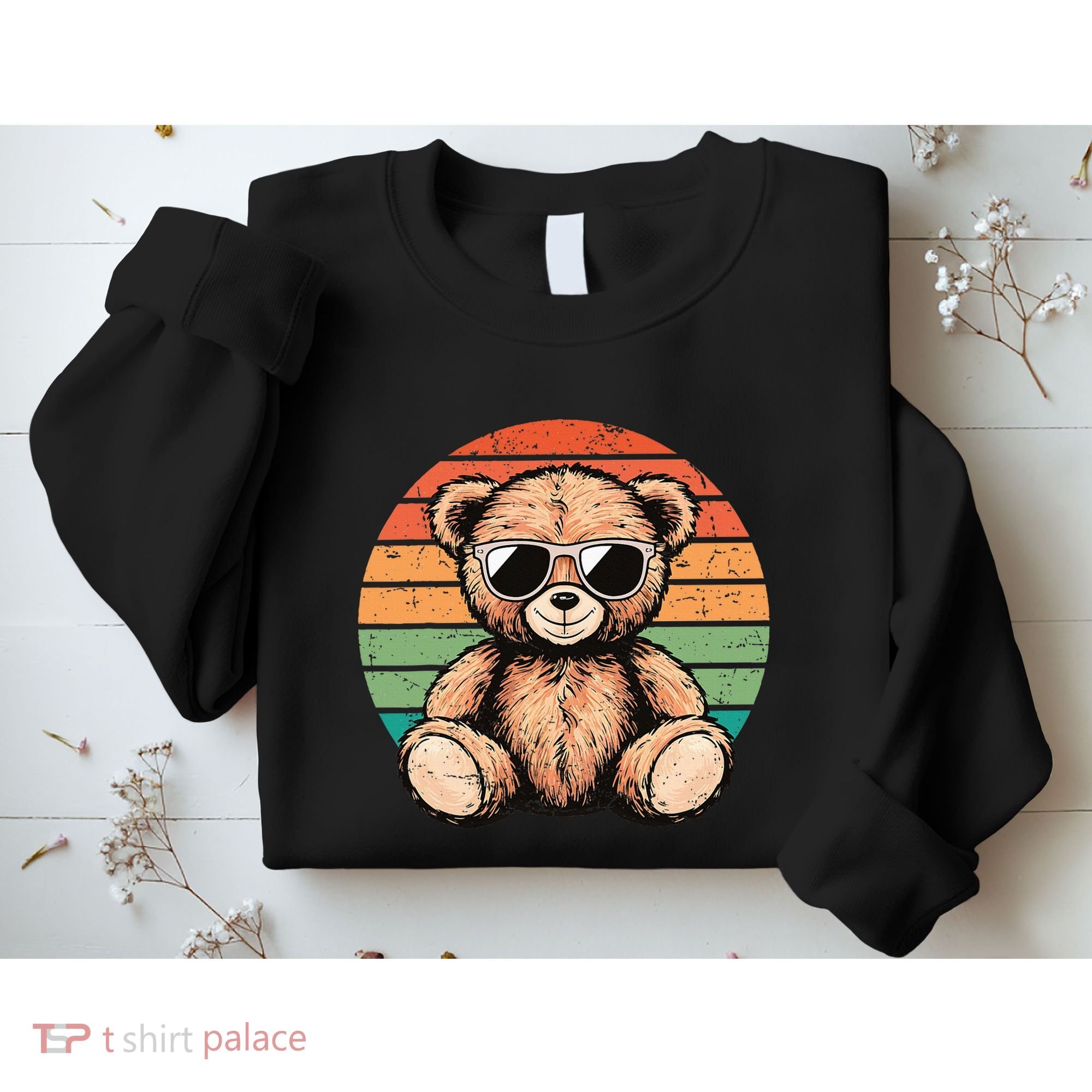 Retro Teddy Bear Casual Cute Sweatshirt