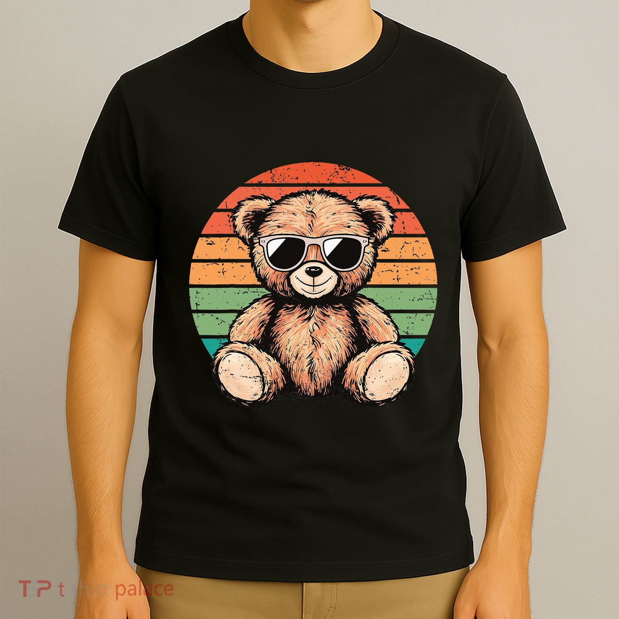 Retro Teddy Bear Casual Cute T-Shirt
