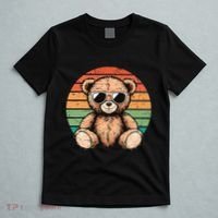 Retro Teddy Bear Casual Cute T-Shirt thumb 5