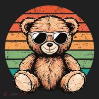 Retro Teddy Bear Casual Cute Tumbler thumb 3
