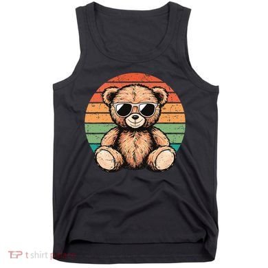 Retro Teddy Bear Casual Cute Tank Top