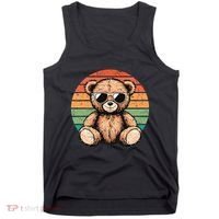 Retro Teddy Bear Casual Cute Tank Top thumb 0