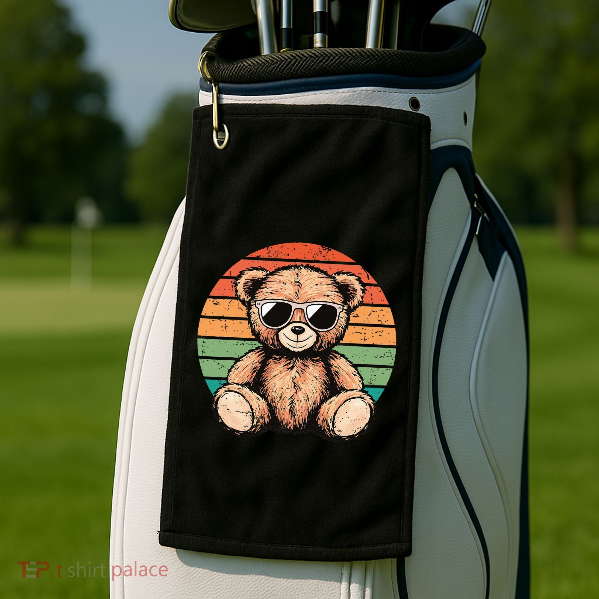 Retro Teddy Bear Casual Cute Golf Towel