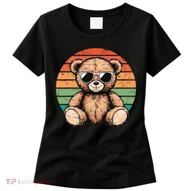 Retro Teddy Bear Casual Cute Women's T-Shirt