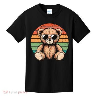 Retro Teddy Bear Casual Cute Kids T-Shirt