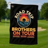 Road Trip Brothers On Tour 2026 Vacation Golf Towel thumb 1