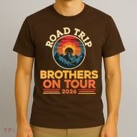 Road Trip Brothers On Tour 2026 Vacation T-Shirt thumb 3