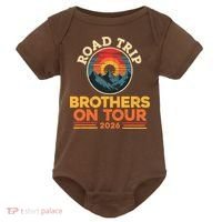 Road Trip Brothers On Tour 2026 Vacation Baby Bodysuit thumb 0