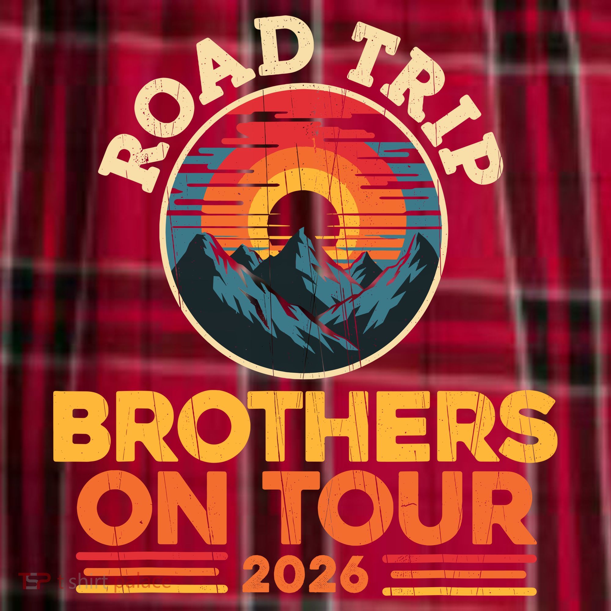 Road Trip Brothers On Tour 2026 Vacation Men's Flannel Plaid Pajama Pants