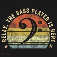 Relax The Bass Player Is Here Bassist Gifts Music Guitar Women's Hoodie thumb 2