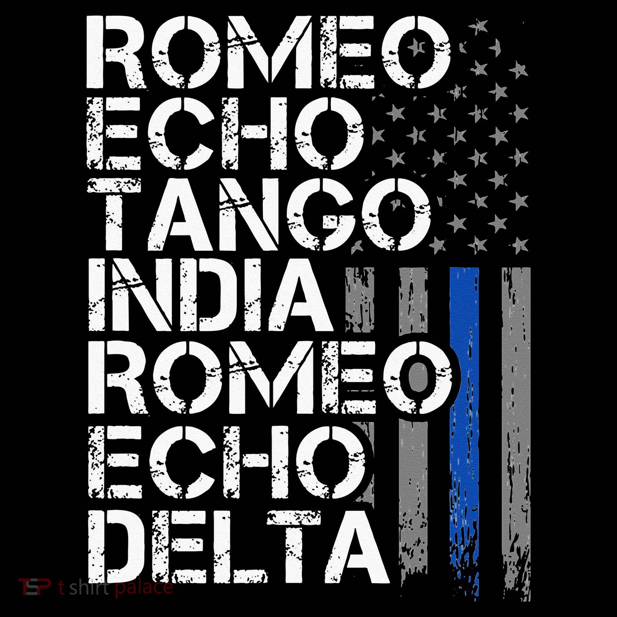 RETIRED Thin Blue Line Phonetic Code Police Retirement Coaster