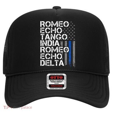 RETIRED Thin Blue Line Phonetic Code Police Retirement Hat