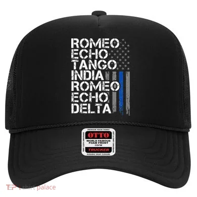RETIRED Thin Blue Line Phonetic Code Police Retirement Hat