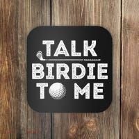 Retro Talk Birdie To Me Funny Golf Player Pun Golfer Coaster thumb 0