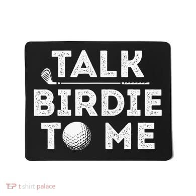 Retro Talk Birdie To Me Funny Golf Player Pun Golfer Mousepad