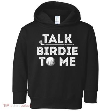 Retro Talk Birdie To Me Funny Golf Player Pun Golfer Toddler Hoodie