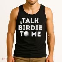 Retro Talk Birdie To Me Funny Golf Player Pun Golfer Tank Top thumb 3