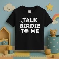 Retro Talk Birdie To Me Funny Golf Player Pun Golfer Toddler T-Shirt thumb 3