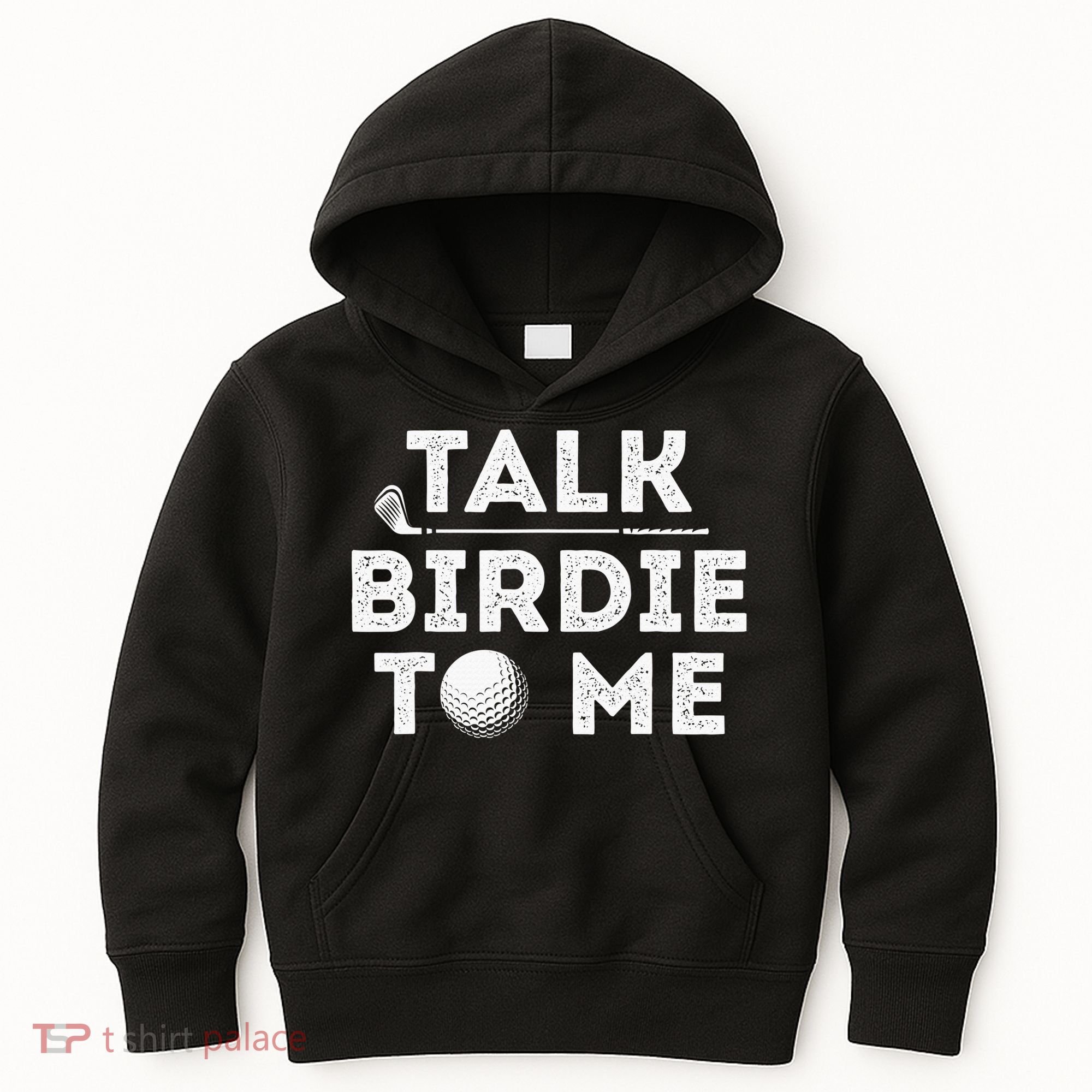 Retro Talk Birdie To Me Funny Golf Player Pun Golfer Kids Hoodie