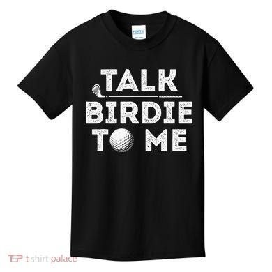 Retro Talk Birdie To Me Funny Golf Player Pun Golfer Kids T-Shirt