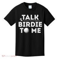 Retro Talk Birdie To Me Funny Golf Player Pun Golfer Kids T-Shirt thumb 0