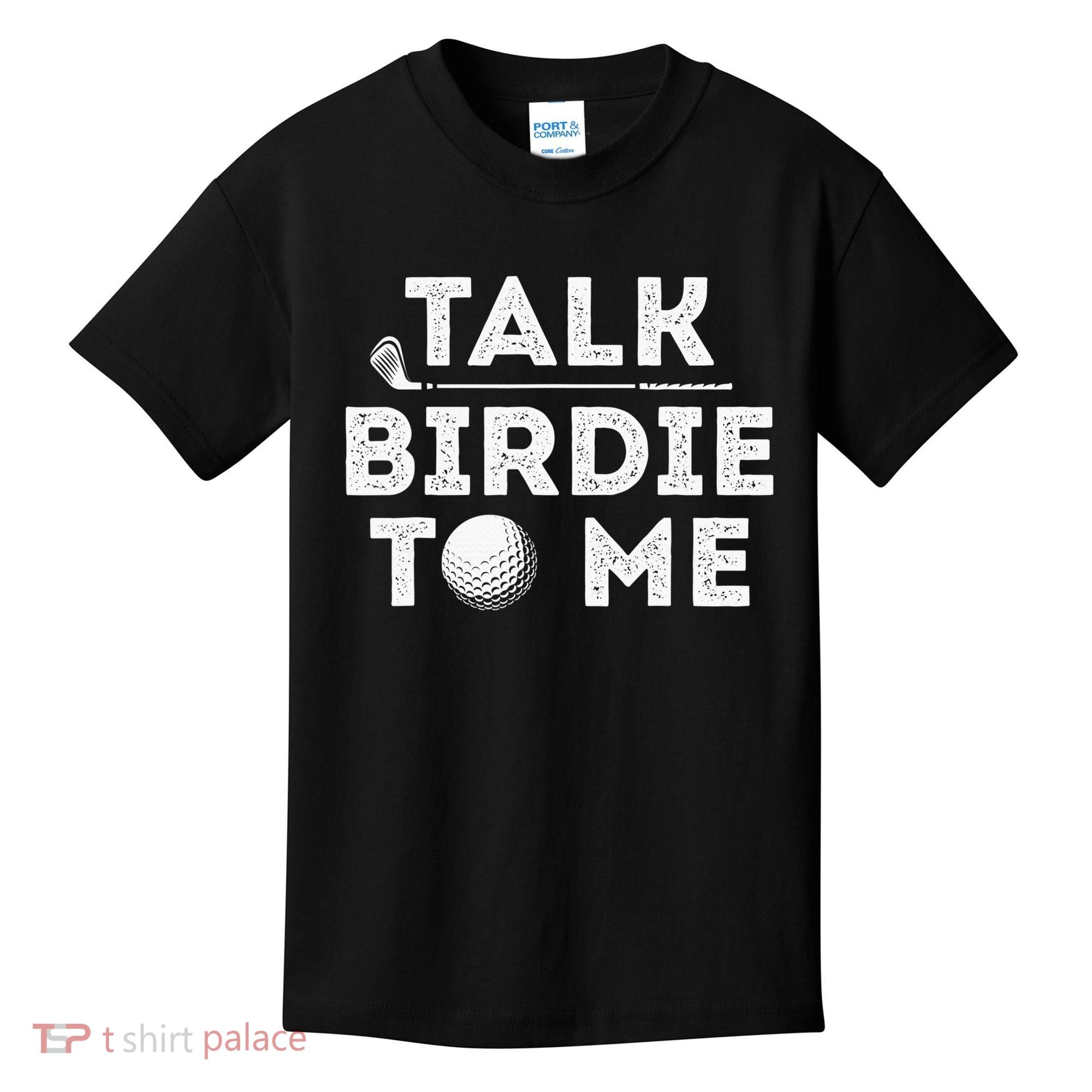 Retro Talk Birdie To Me Funny Golf Player Pun Golfer Kids T-Shirt